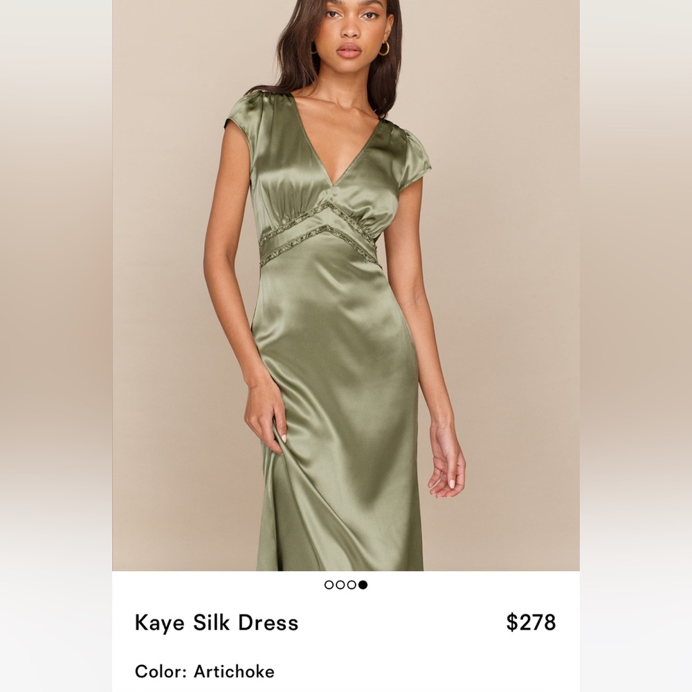 Reformation Kaye Silk Dress